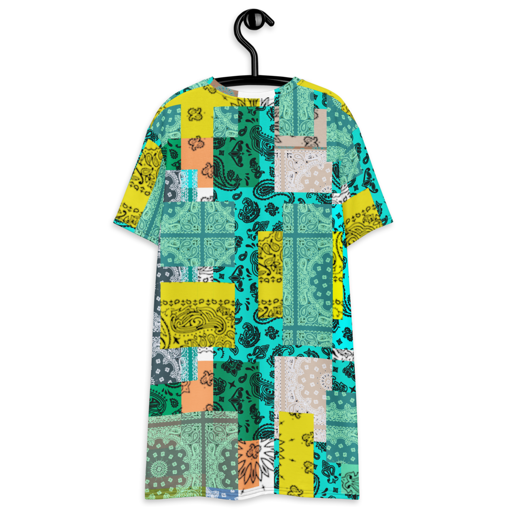 ROYAL ICONIC. | Patchwork Bandana Flag High End Modern Urban MuuMuu Tshirt Dress Custom Design #1