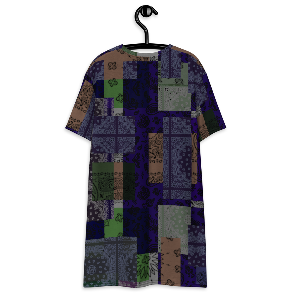 ROYAL ICONIC. | Patchwork Bandana Flag High End Modern Urban MuuMuu Tshirt Dress Custom Design #2