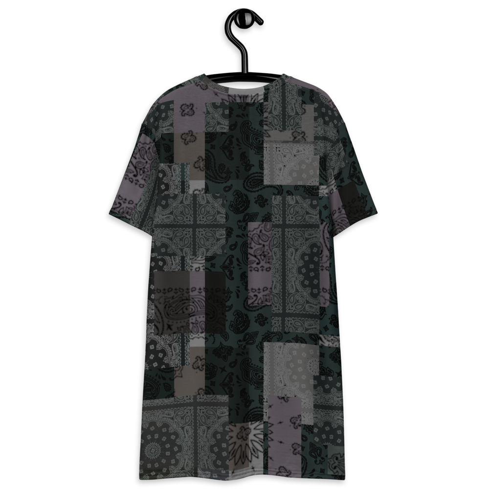 ROYAL ICONIC. | Patchwork Bandana Flag High End Modern Urban MuuMuu Tshirt Dress Custom Design #6