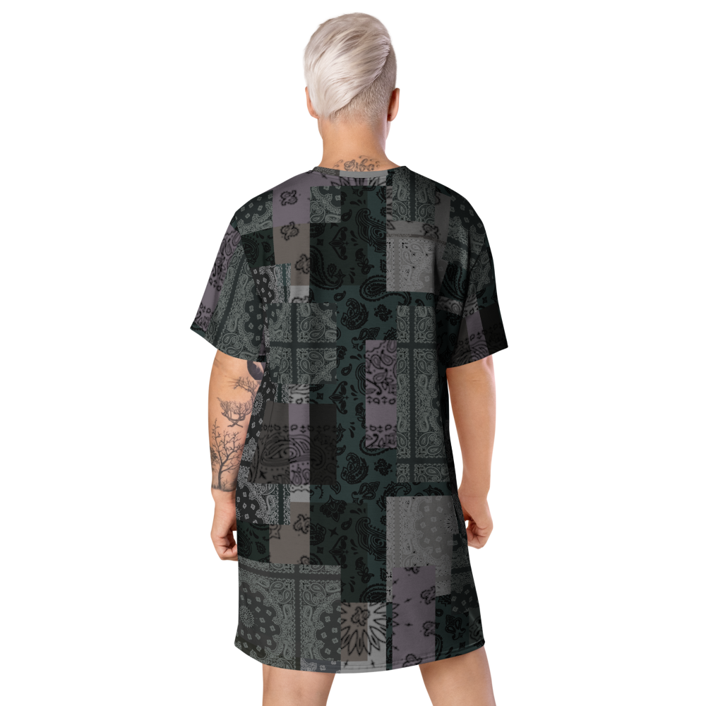 ROYAL ICONIC. | Patchwork Bandana Flag High End Modern Urban MuuMuu Tshirt Dress Custom Design #6