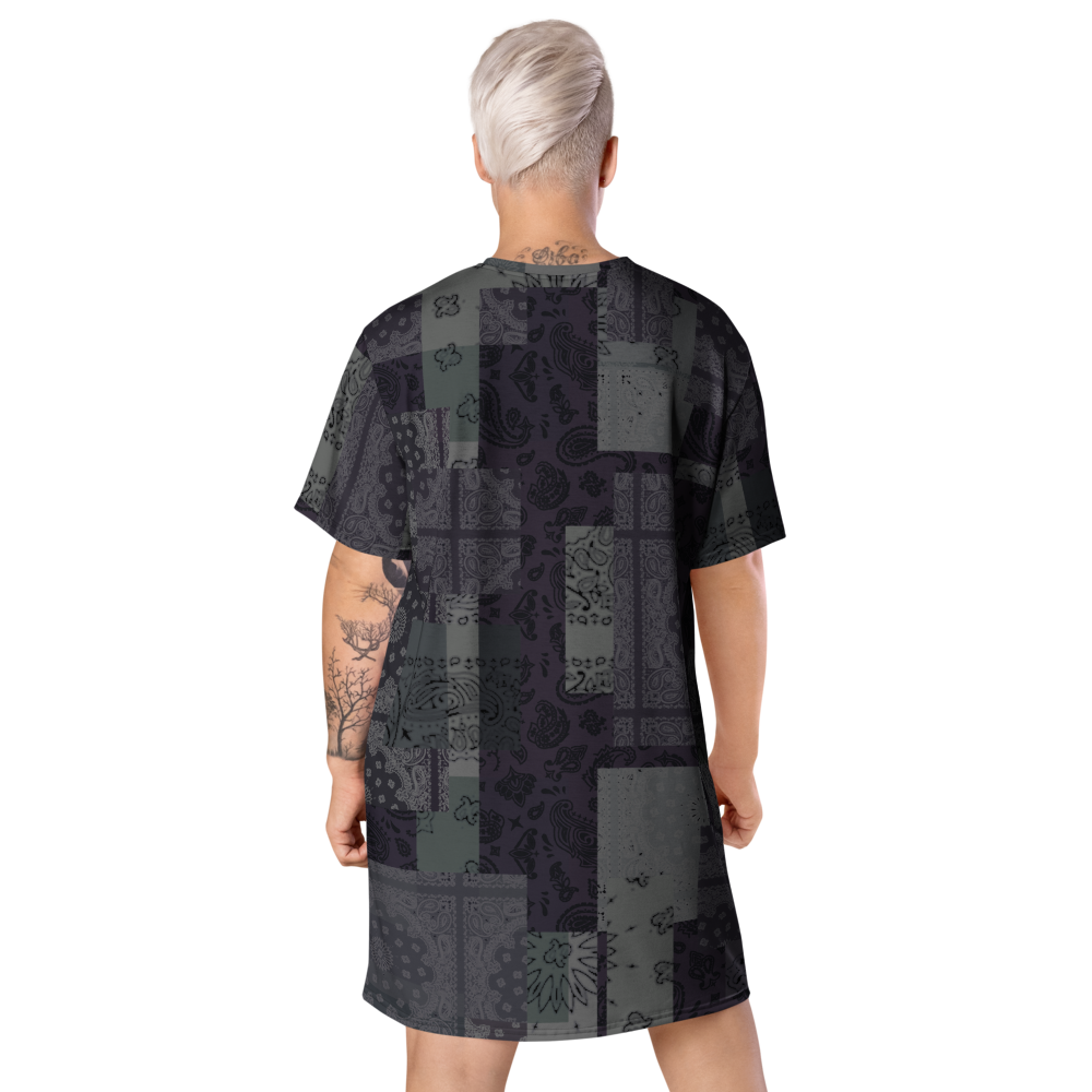 ROYAL ICONIC. | Patchwork Bandana Flag High End Modern Urban MuuMuu Tshirt Dress Custom Design #9
