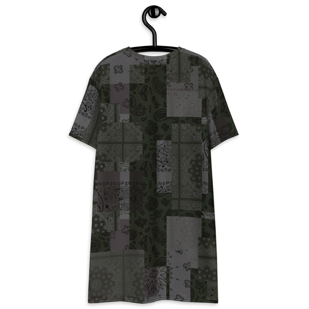 ROYAL ICONIC. | Patchwork Bandana Flag High End Modern Urban MuuMuu Tshirt Dress Custom Design #10