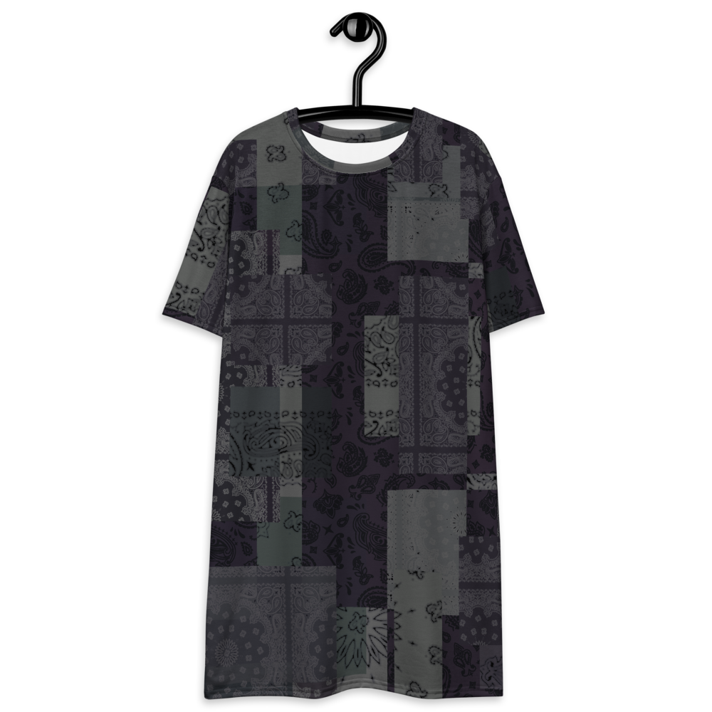 ROYAL ICONIC. | Patchwork Bandana Flag High End Modern Urban MuuMuu Tshirt Dress Custom Design #9
