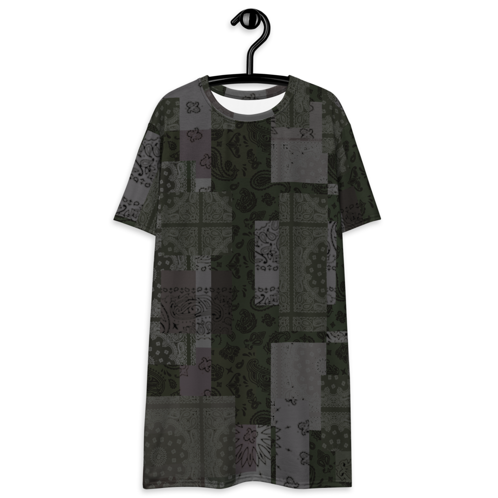 ROYAL ICONIC. | Patchwork Bandana Flag High End Modern Urban MuuMuu Tshirt Dress Custom Design #10