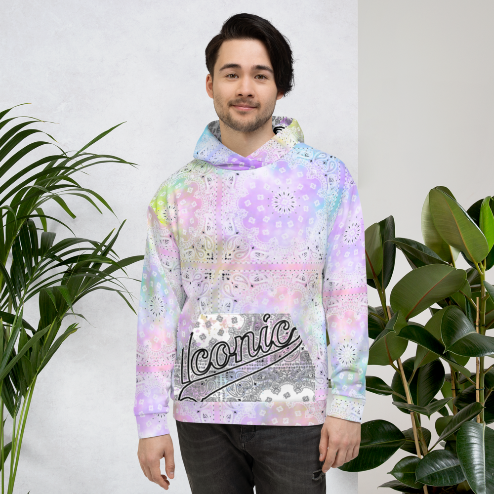 ROYAL ICONIC | Bandana Flag Tie Dye Acid Wash Aether Pour Unisex Hoodie HueMan Gang Color Cloud 2 Abstract Cray On Pour