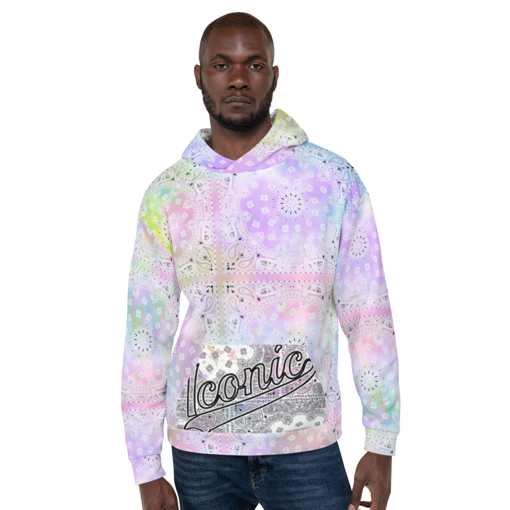 ROYAL ICONIC | Bandana Flag Tie Dye Acid Wash Aether Pour Unisex Hoodie HueMan Gang Color Cloud 2 Abstract Cray On Pour