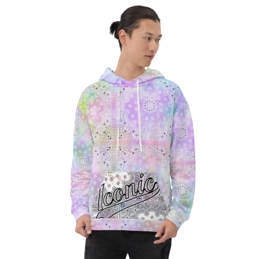ROYAL ICONIC | Bandana Flag Tie Dye Acid Wash Aether Pour Unisex Hoodie HueMan Gang Color Cloud 2 Abstract Cray On Pour