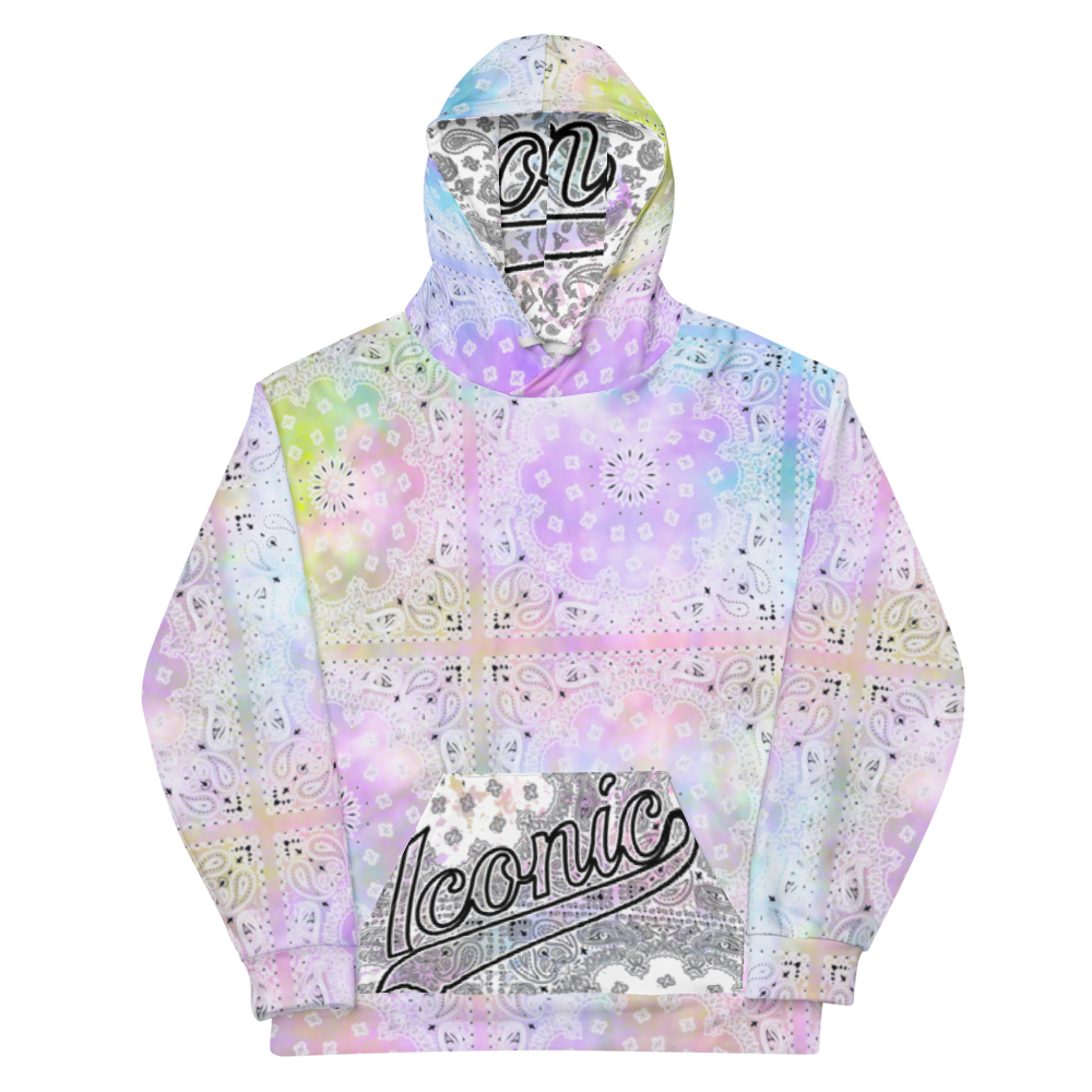 ROYAL ICONIC | Bandana Flag Tie Dye Acid Wash Aether Pour Unisex Hoodie HueMan Gang Color Cloud 2 Abstract Cray On Pour