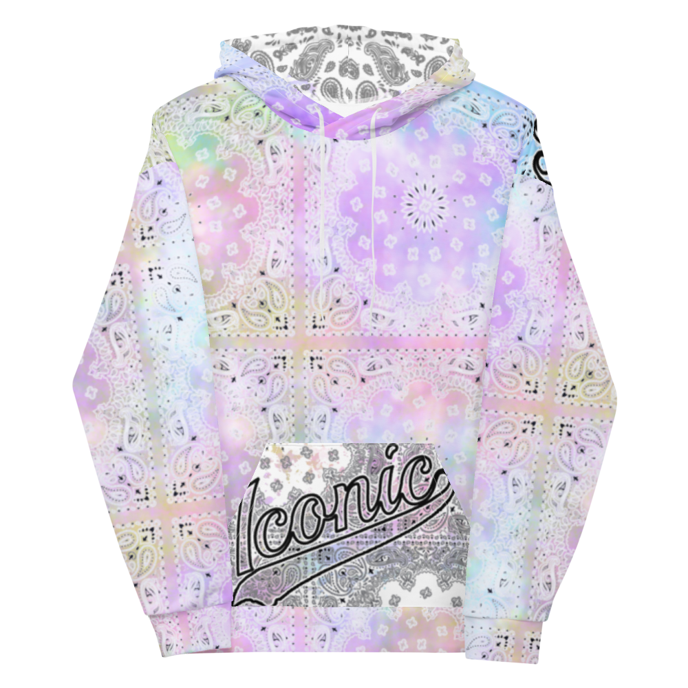 ROYAL ICONIC | Bandana Flag Tie Dye Acid Wash Aether Pour Unisex Hoodie HueMan Gang Color Cloud 2 Abstract Cray On Pour