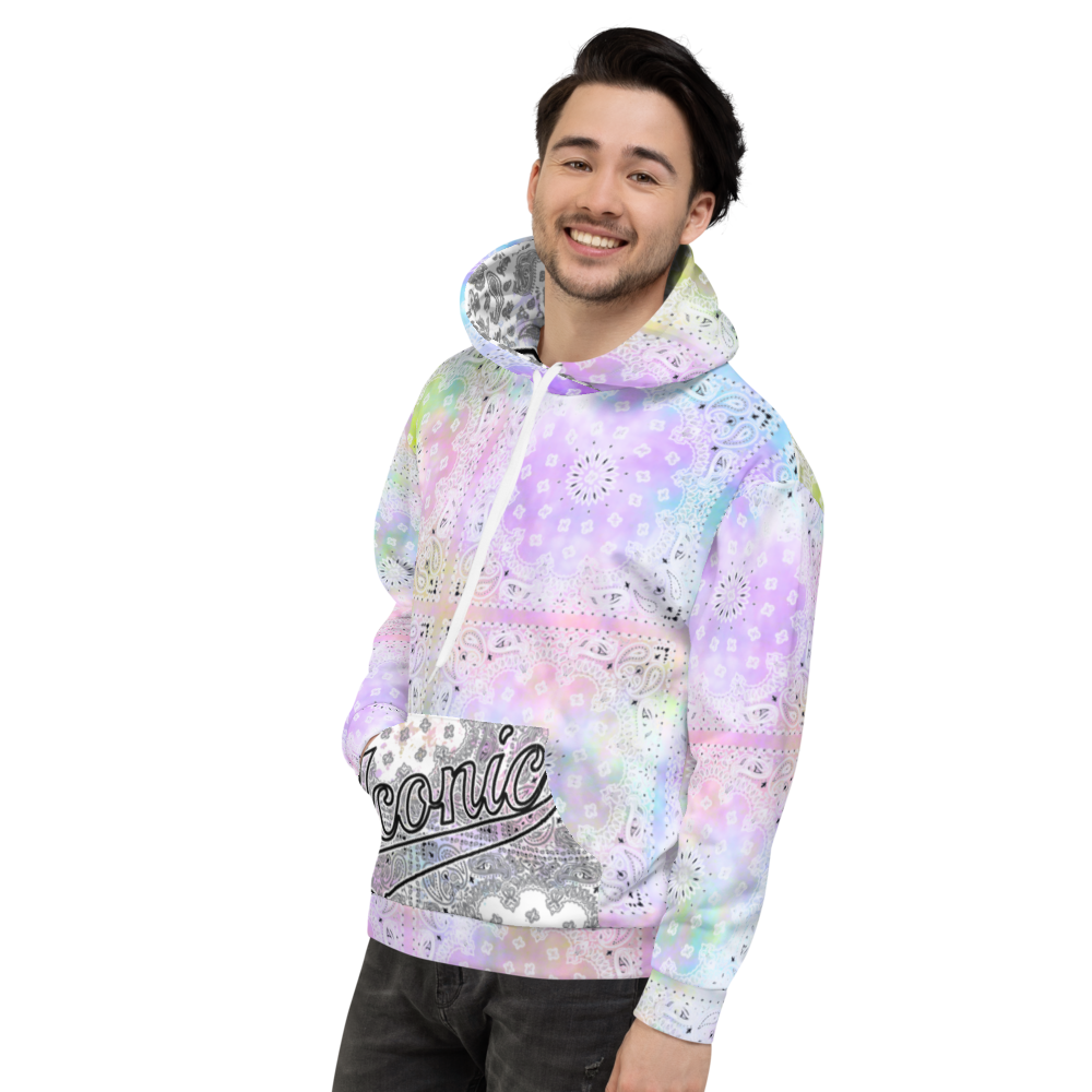 ROYAL ICONIC | Bandana Flag Tie Dye Acid Wash Aether Pour Unisex Hoodie HueMan Gang Color Cloud 2 Abstract Cray On Pour