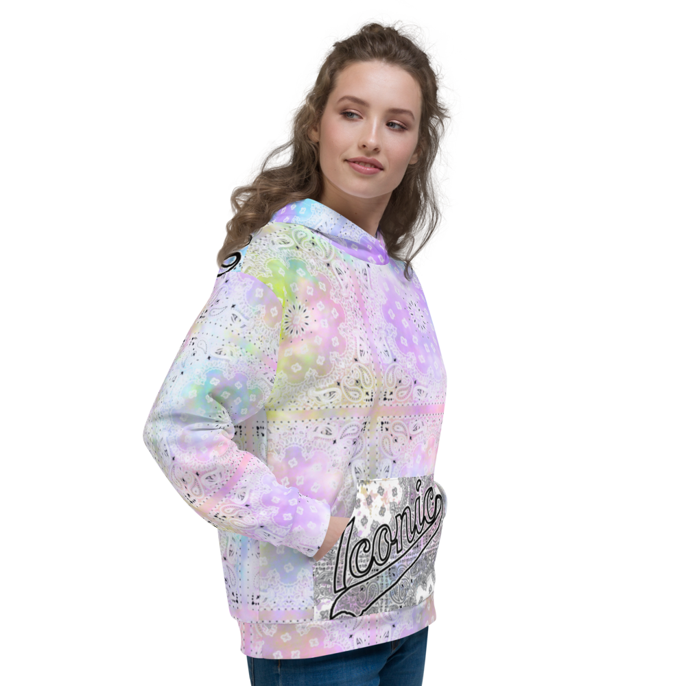 ROYAL ICONIC | Bandana Flag Tie Dye Acid Wash Aether Pour Unisex Hoodie HueMan Gang Color Cloud 2 Abstract Cray On Pour