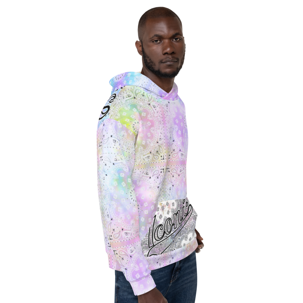 ROYAL ICONIC | Bandana Flag Tie Dye Acid Wash Aether Pour Unisex Hoodie HueMan Gang Color Cloud 2 Abstract Cray On Pour
