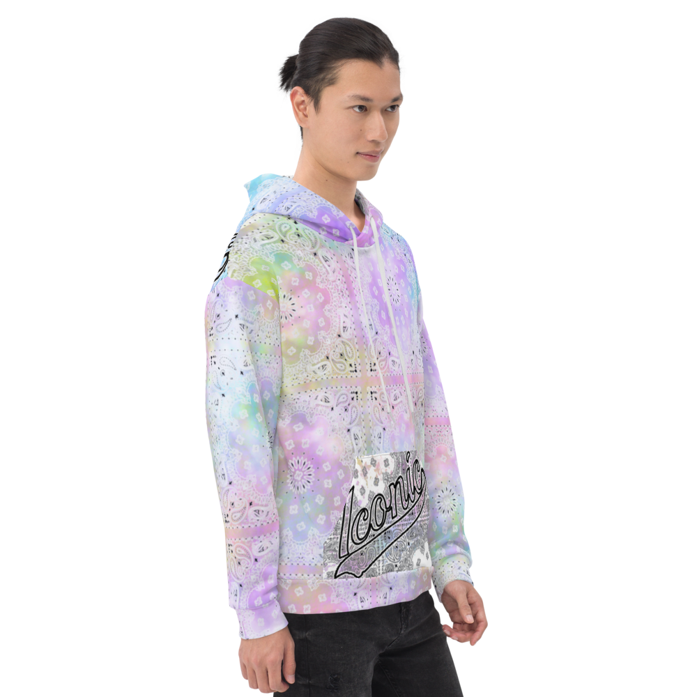 ROYAL ICONIC | Bandana Flag Tie Dye Acid Wash Aether Pour Unisex Hoodie HueMan Gang Color Cloud 2 Abstract Cray On Pour
