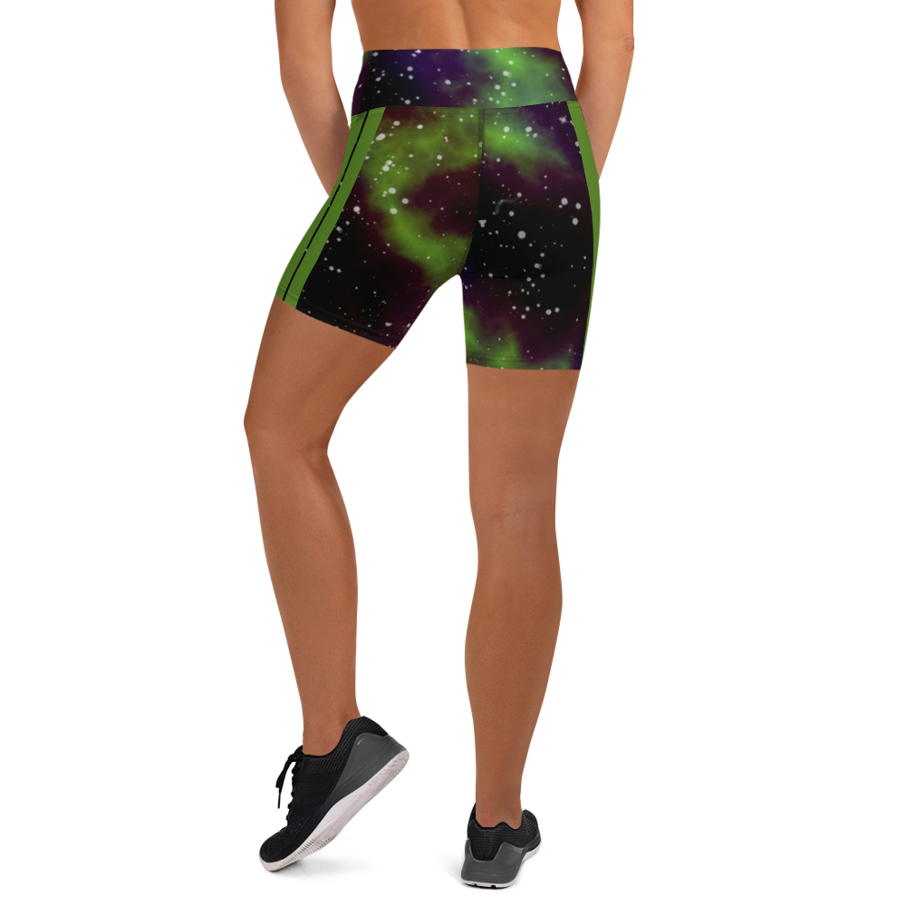 ROYAL ICONIC | Acid Wash Bleach Dye Galaxy Tie Dye Biking Shorts Billie Alien Neon Green