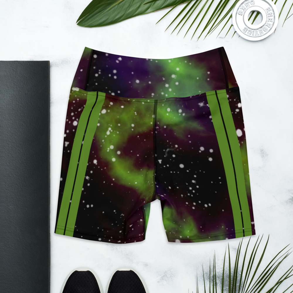 ROYAL ICONIC | Acid Wash Bleach Dye Galaxy Tie Dye Biking Shorts Billie Alien Neon Green