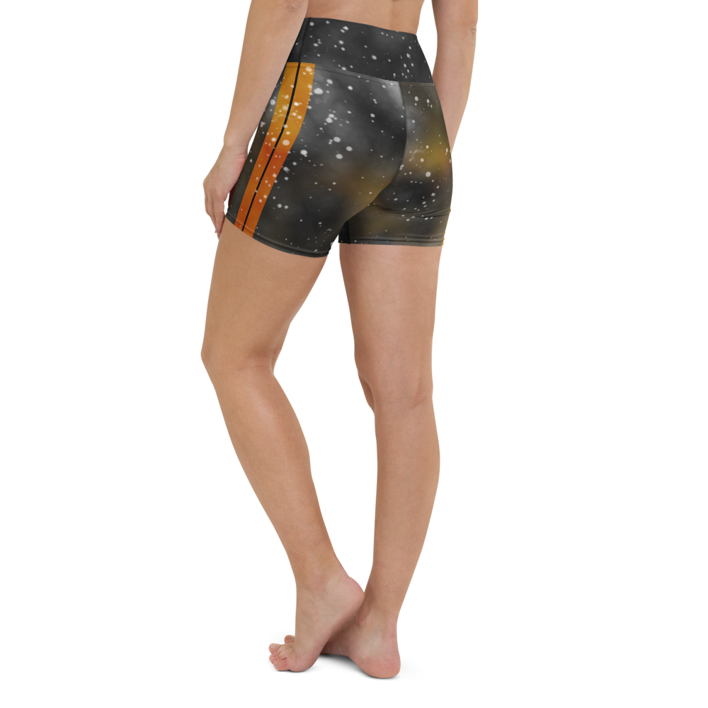 ROYAL ICONIC | Acid Wash Bleach Dye Galaxy Tie Dye Biking Shorts Malibu Side Stripe Orange Sun Aether Grey Wash