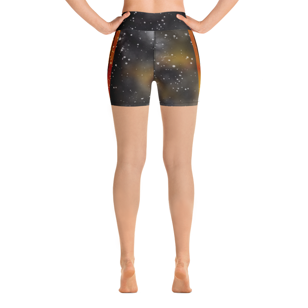 ROYAL ICONIC | Acid Wash Bleach Dye Galaxy Tie Dye Biking Shorts Malibu Side Stripe Orange Sun Aether Grey Wash