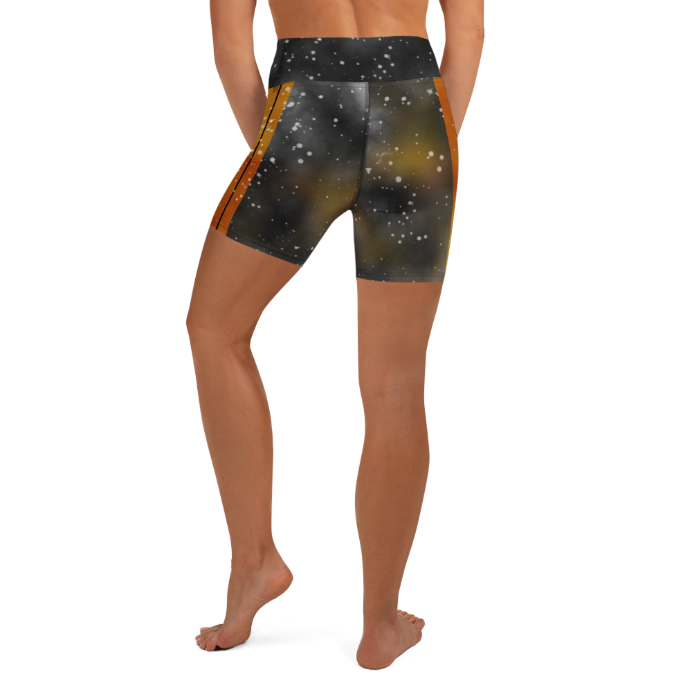 ROYAL ICONIC | Acid Wash Bleach Dye Galaxy Tie Dye Biking Shorts Malibu Side Stripe Orange Sun Aether Grey Wash