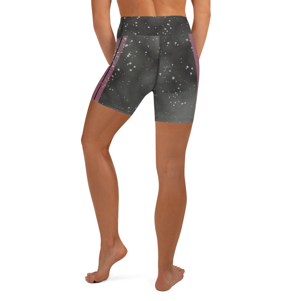 ROYAL ICONIC | Acid Wash Bleach Dye Galaxy Tie Dye Biking Shorts Malibu Side Stripe Pink Aether Grey Wash