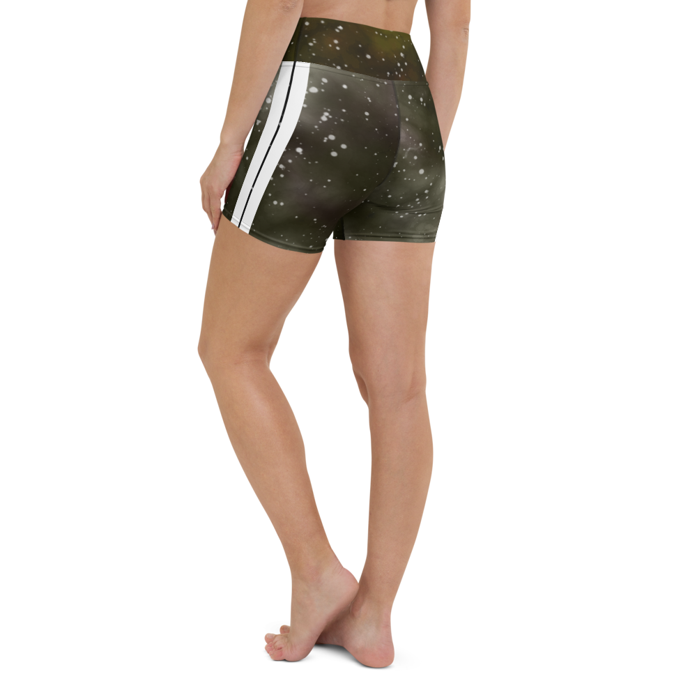 ROYAL ICONIC | Acid Wash Bleach Dye Galaxy Tie Dye Biking Shorts Malibu Side Stripe Ether Cloud Blk N' Wh Wash