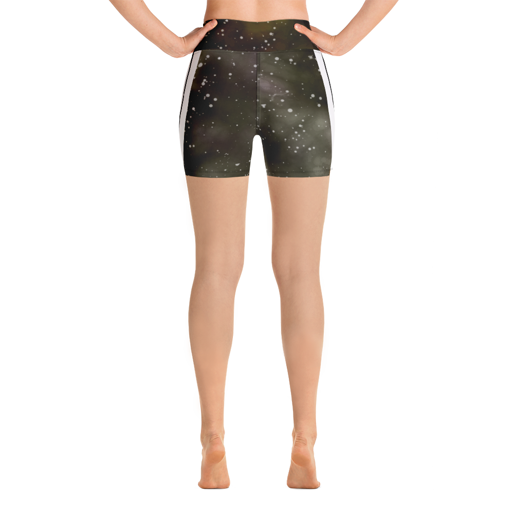 ROYAL ICONIC | Acid Wash Bleach Dye Galaxy Tie Dye Biking Shorts Malibu Side Stripe Ether Cloud Blk N' Wh Wash