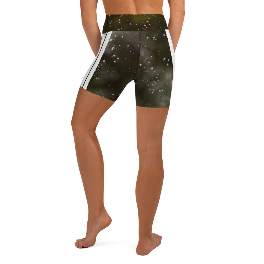 ROYAL ICONIC | Acid Wash Bleach Dye Galaxy Tie Dye Biking Shorts Malibu Side Stripe Ether Cloud Blk N' Wh Wash