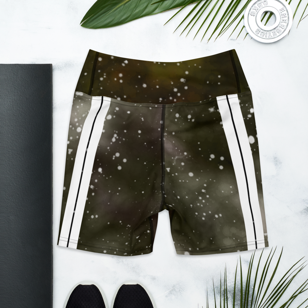 ROYAL ICONIC | Acid Wash Bleach Dye Galaxy Tie Dye Biking Shorts Malibu Side Stripe Ether Cloud Blk N' Wh Wash
