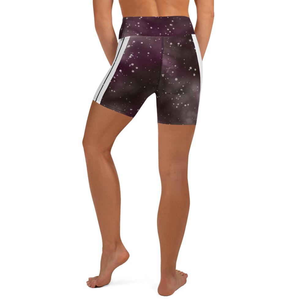 ROYAL ICONIC | Acid Wash Bleach Dye Galaxy Tie Dye Biking Shorts Malibu Side Stripe Ether Cloud Wine Maroon Wash