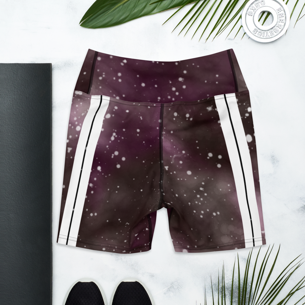 ROYAL ICONIC | Acid Wash Bleach Dye Galaxy Tie Dye Biking Shorts Malibu Side Stripe Ether Cloud Wine Maroon Wash