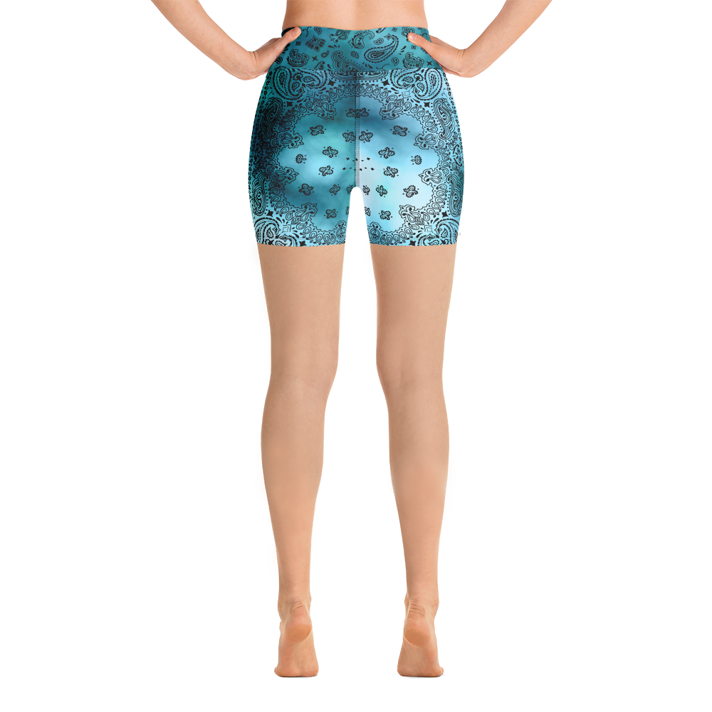 ROYAL ICONIC | OG Candy Bandana Tie Dye Paisley Cloud Dye Biking Shorts Set Sky Blue