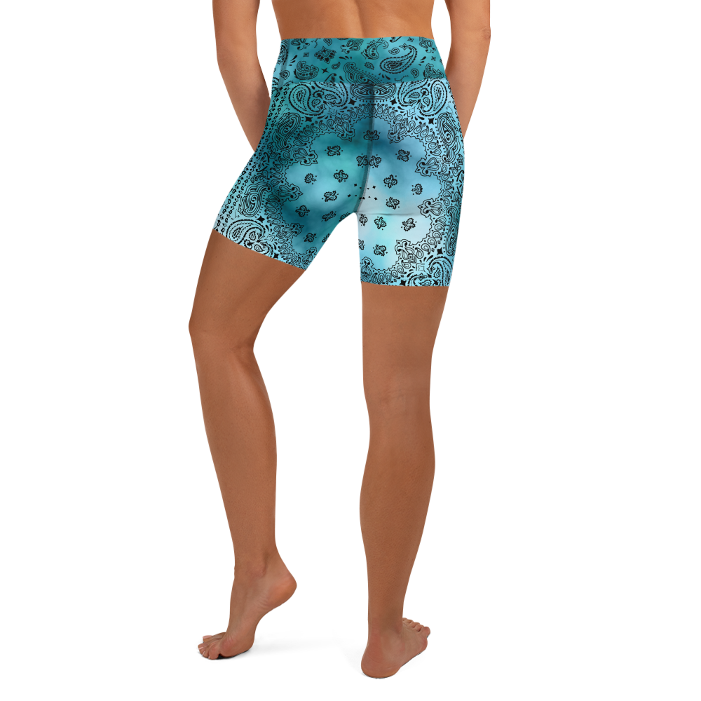 ROYAL ICONIC | OG Candy Bandana Tie Dye Paisley Cloud Dye Biking Shorts Set Sky Blue
