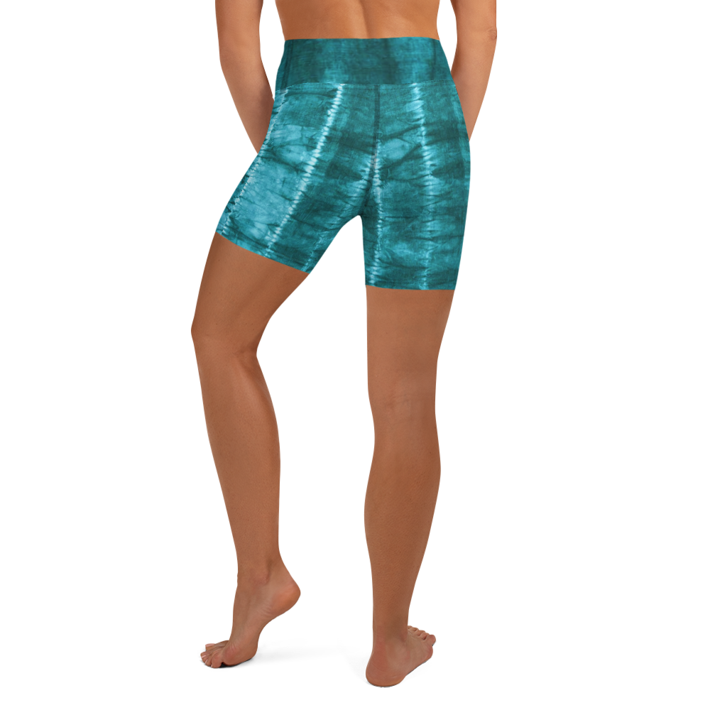 ROYAL ICONIC | Shibori Indigo Ink Tie Dye Biking Shorts SHIBORI 1