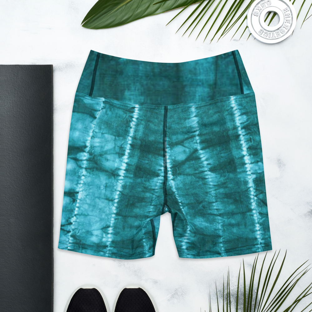 ROYAL ICONIC | Shibori Indigo Ink Tie Dye Biking Shorts SHIBORI 1