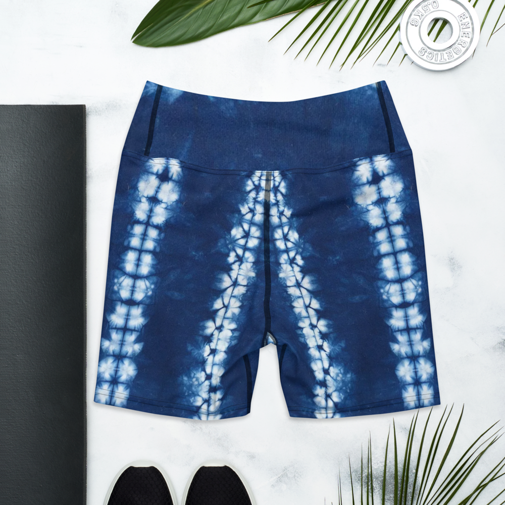 ROYAL ICONIC | Shibori Indigo Ink Tie Dye Biking Shorts SHIBORI 2