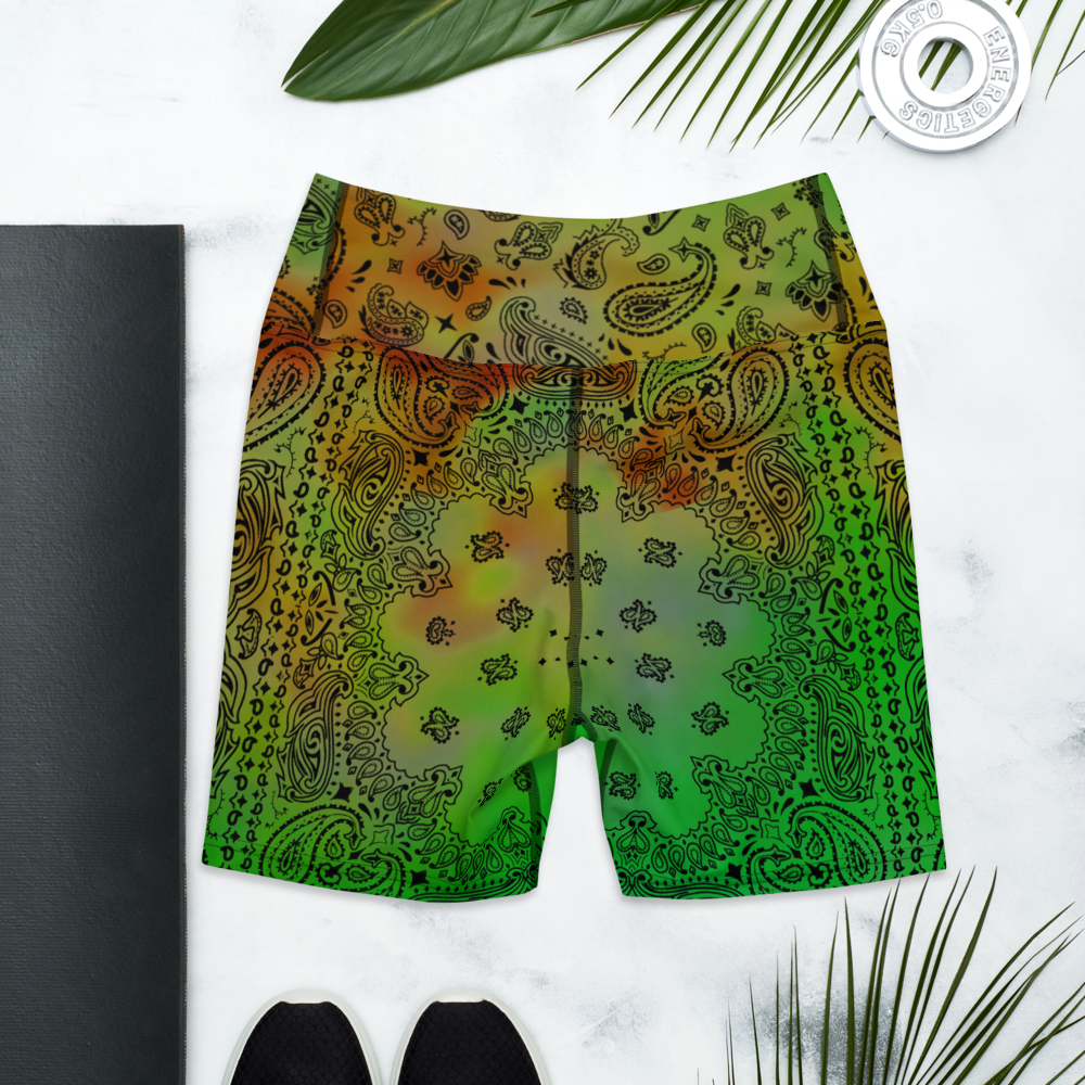 ROYAL ICONIC | OG Candy Bandana Tie Dye Paisley Cloud Dye Biking Shorts Set Alien Gator