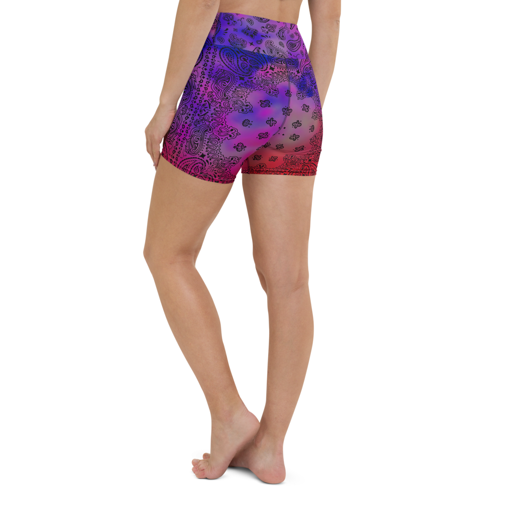 ROYAL ICONIC | OG Candy Bandana Tie Dye Paisley Cloud Dye Biking Shorts Set Brazy Cherry Cola