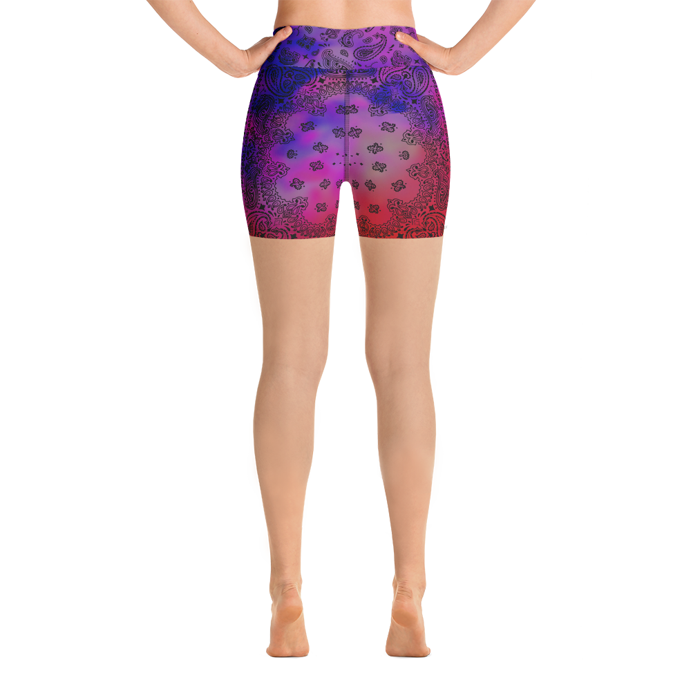 ROYAL ICONIC | OG Candy Bandana Tie Dye Paisley Cloud Dye Biking Shorts Set Brazy Cherry Cola