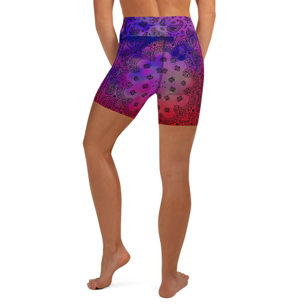 ROYAL ICONIC | OG Candy Bandana Tie Dye Paisley Cloud Dye Biking Shorts Set Brazy Cherry Cola