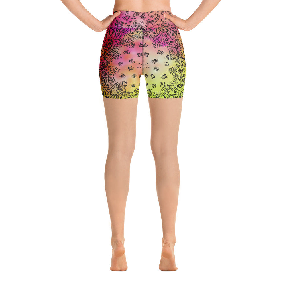 ROYAL ICONIC | OG Candy Bandana Tie Dye Paisley Cloud Dye Biking Shorts Set Pink Lemonade Strawberry Banana Cabaret