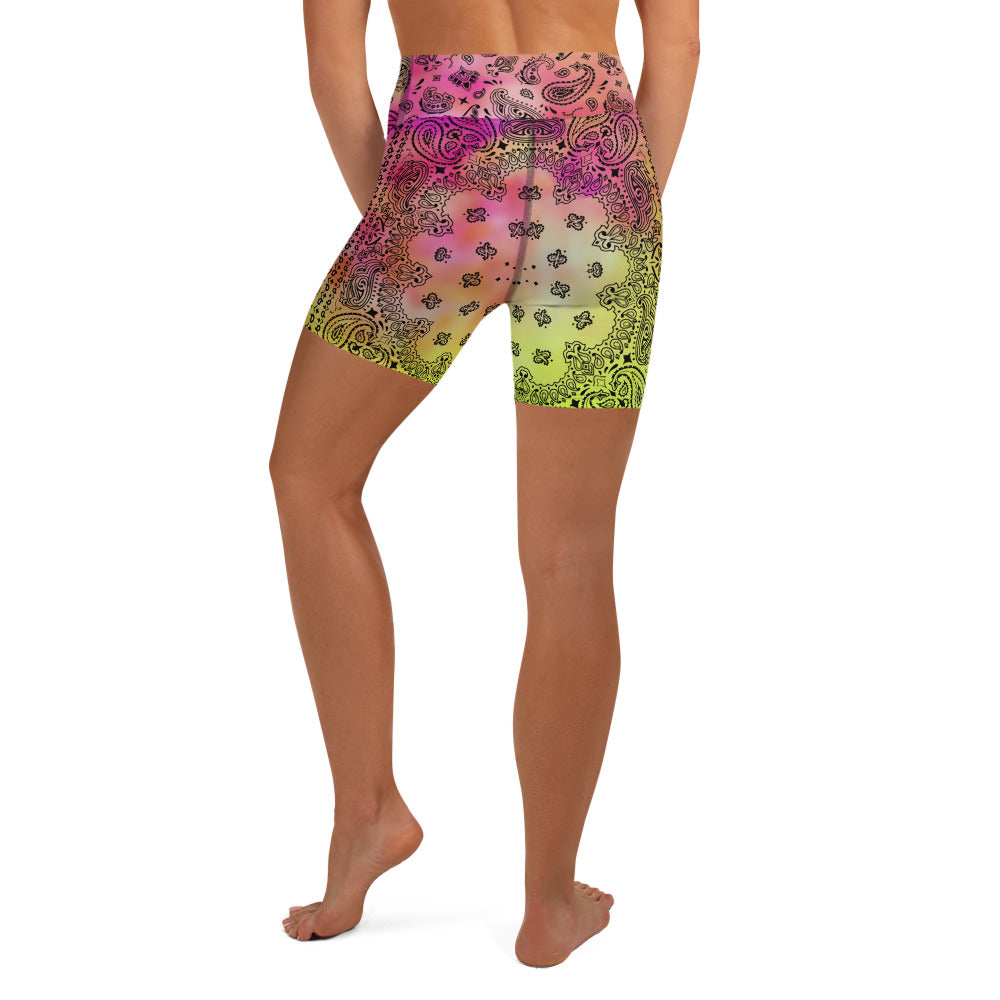 ROYAL ICONIC | OG Candy Bandana Tie Dye Paisley Cloud Dye Biking Shorts Set Pink Lemonade Strawberry Banana Cabaret