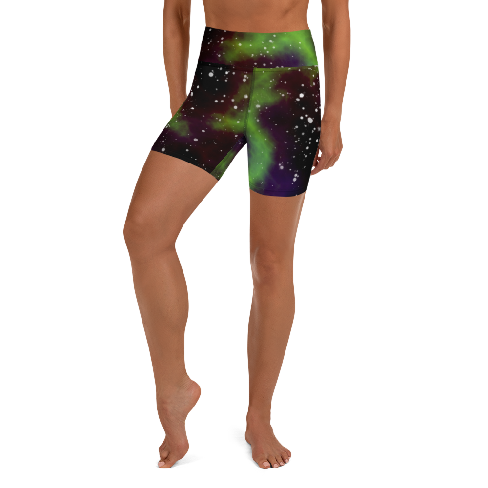 ROYAL ICONIC | Acid Wash Bleach Dye Galaxy Tie Dye Biking Shorts Billie Alien Neon Green