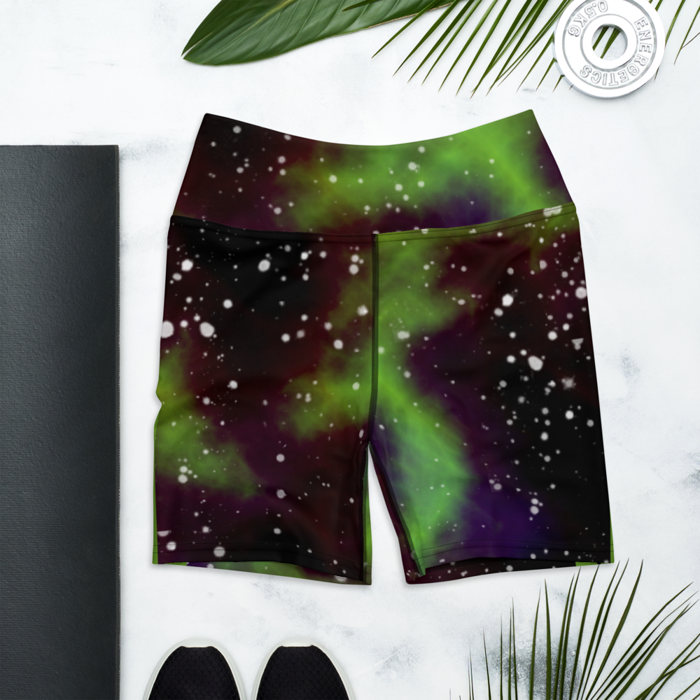 ROYAL ICONIC | Acid Wash Bleach Dye Galaxy Tie Dye Biking Shorts Billie Alien Neon Green