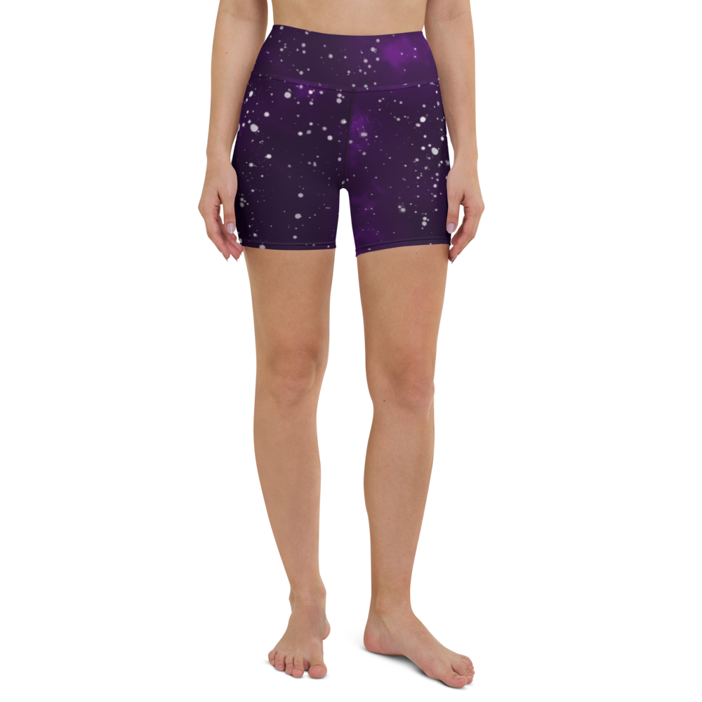 ROYAL ICONIC | Acid Wash Bleach Dye Galaxy Tie Dye Biking Shorts Malibu Side Stripe PURPLE