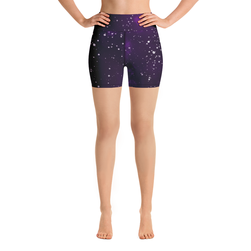 ROYAL ICONIC | Acid Wash Bleach Dye Galaxy Tie Dye Biking Shorts Malibu Side Stripe PURPLE