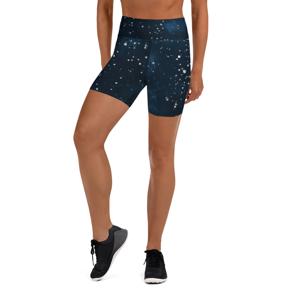 ROYAL ICONIC | Acid Wash Bleach Dye Galaxy Tie Dye Biking Shorts Malibu Side Stripe BLUE & Teal
