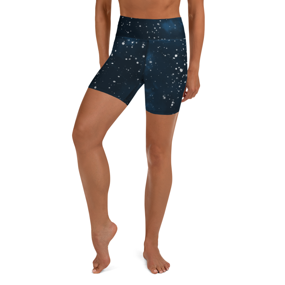 ROYAL ICONIC | Acid Wash Bleach Dye Galaxy Tie Dye Biking Shorts Malibu Side Stripe BLUE & Teal