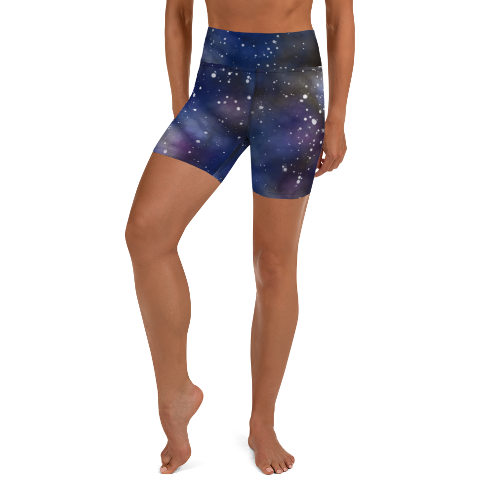 ROYAL ICONIC | Acid Wash Bleach Dye Galaxy Tie Dye Biking Shorts Malibu Side Stripe Ether Cloud Royal Blue Purple N' Wh Wash