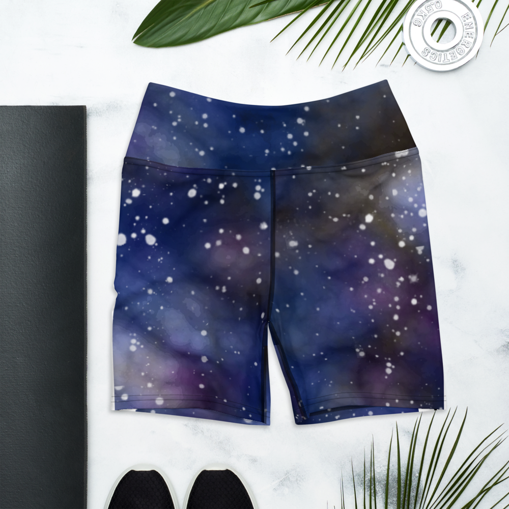 ROYAL ICONIC | Acid Wash Bleach Dye Galaxy Tie Dye Biking Shorts Malibu Side Stripe Ether Cloud Royal Blue Purple N' Wh Wash