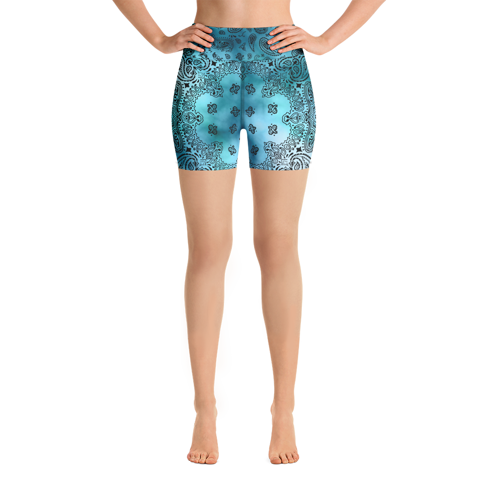 ROYAL ICONIC | OG Candy Bandana Tie Dye Paisley Cloud Dye Biking Shorts Set Sky Blue