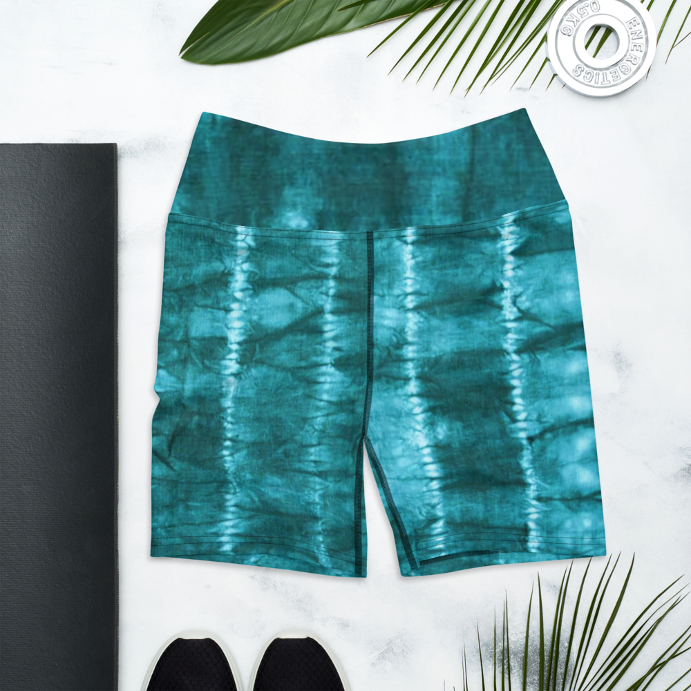 ROYAL ICONIC | Shibori Indigo Ink Tie Dye Biking Shorts SHIBORI 1